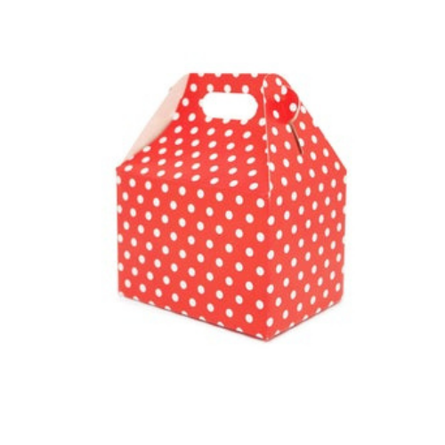 Deluxe Food Boxes- Made with Recycled Material -Red or PolkaDot Color